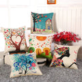 Aerohaven Set of 5 Abstract Decorative Hand Made Jute Throw Pillow Cushion Covers Multicolor