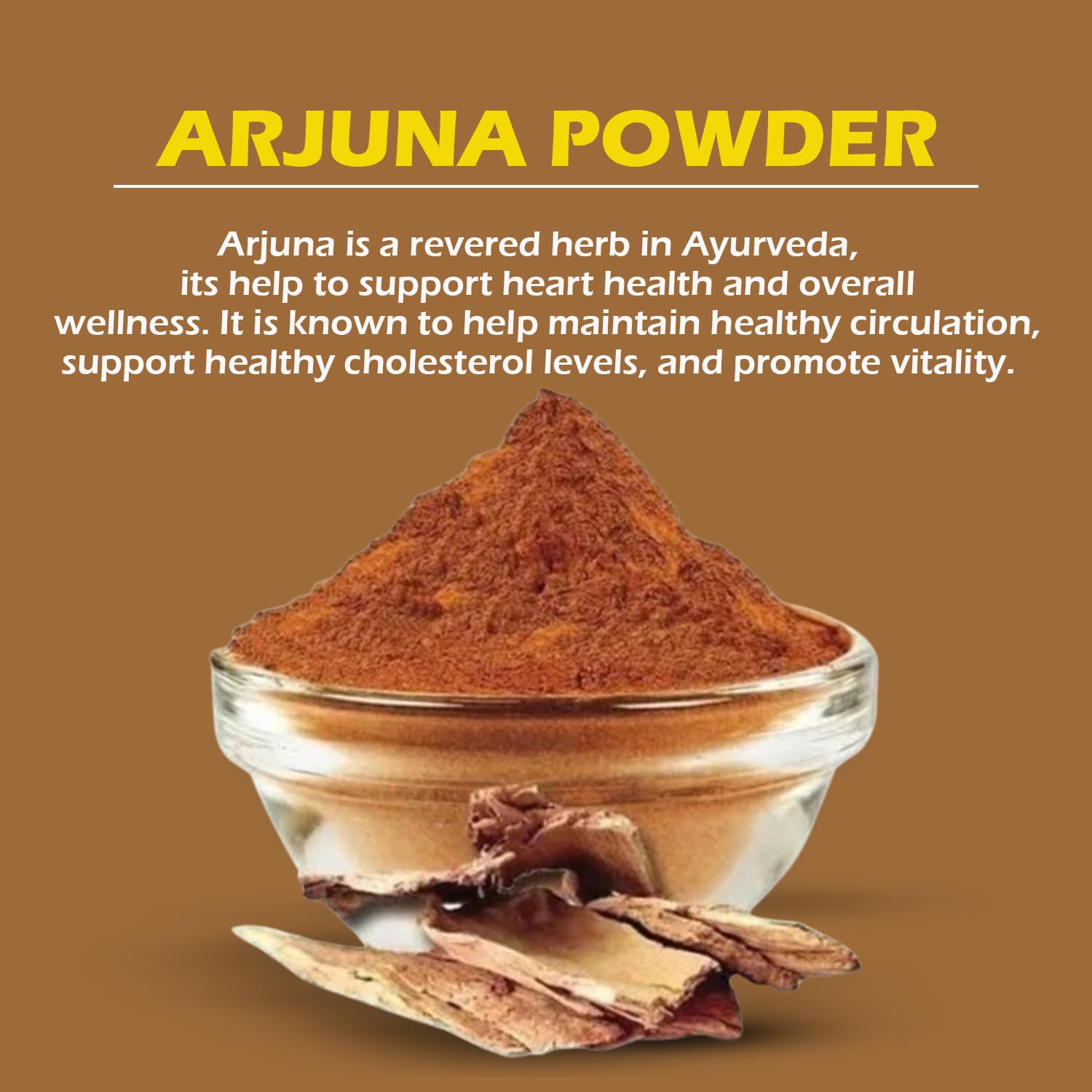Organic Arjuna Bark Powder 100 g | Supports Healthy Heart Functions | Arjun Ki Chaal Powder Promotes Healthy Metabolism (Pack of 1)
