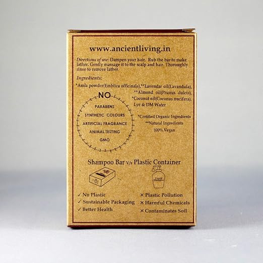 Ancient Living Gooseberry Lavender Shampoo Bar - 100 gms Each (Pack of 2)
