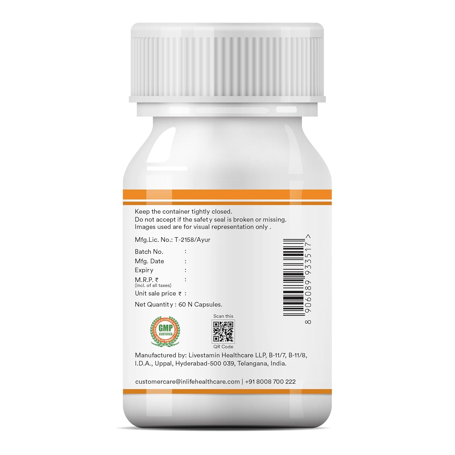 INLIFE Ashwagandha KSM-66 (500 mg) | 60 Capsules | Extra Strength Natural Formulation | Supports Strength, Energy | Withania Somnifera Extract (Pack of 1, 60, count)