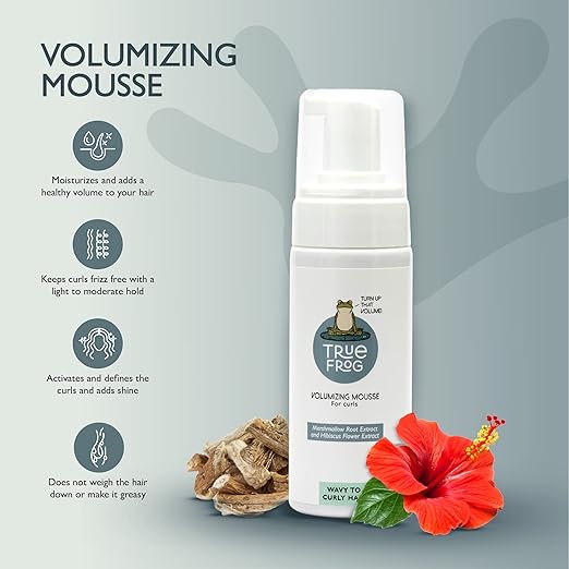True Frog Volumizing Hair Mousse For Curly Wavy Hair - 150 ml