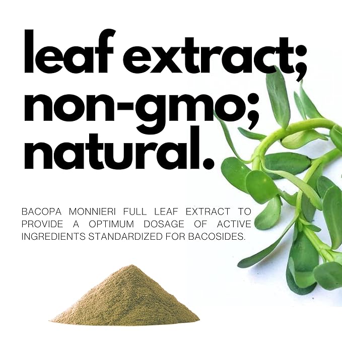 Folius Labs Bacopa Monnieri  750mg Organic Herbal Supplement - 7 caps