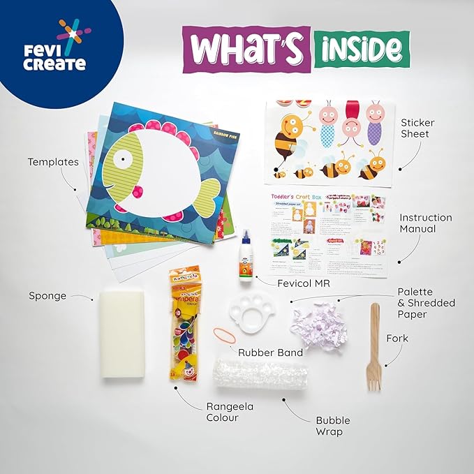 Fevicreate Pidilite Fevicreate Diy Art and Craft Box for Toddlers and Preschoolers With 7 Unique Activities Craft for 2+ Years