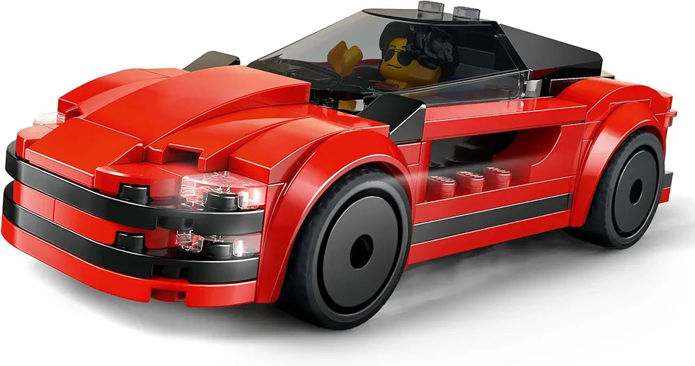 Lego City Red Sports Car Supercar Toy Vehicle Set 60448 Building Blocks Toys for 5+ Gift for Boys and Girls