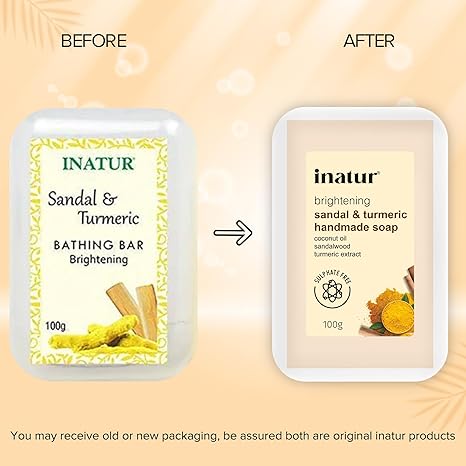 Inatur Sandal & Turmeric Soap - 100 gms