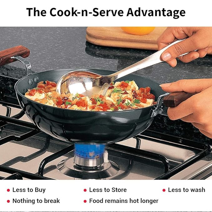 Hawkins Futura 1.5 litre Deep Fry Pan Hard Anodised Round Kadai