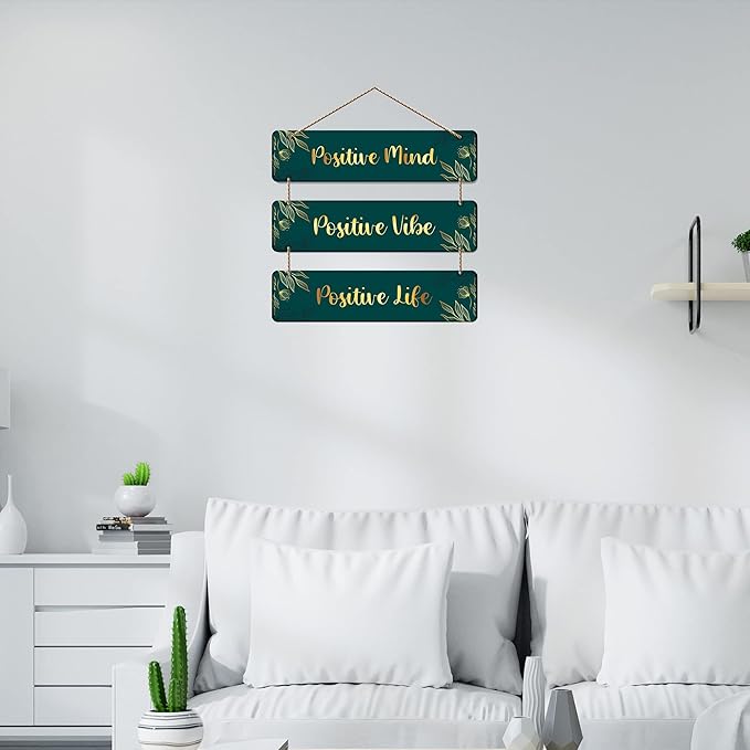 Artvibes Designer Wooden Hanging for Home Decor | Positive Quotes Decorative Items | Artworks Wall Hangings