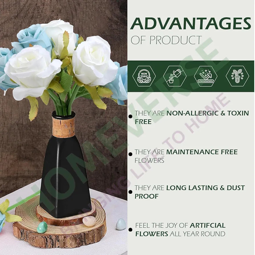 Artificial Rose Fake Silk Plants