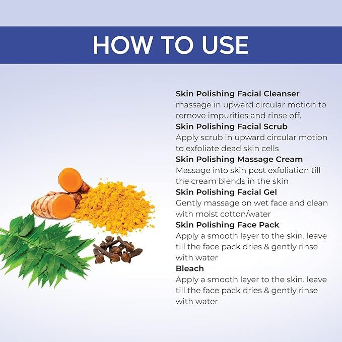 Bee One Complete 5 step Skin Polishing Facial Kit for Radiance & Youthful Glow - 312 gms
