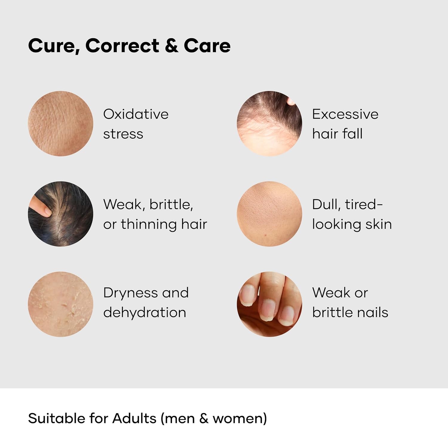 Cureskin Vital Hair Boost Tablets for Hair Fall Control, Hair Growth & Skin Health | Multivitamin Tablet for Men & Women