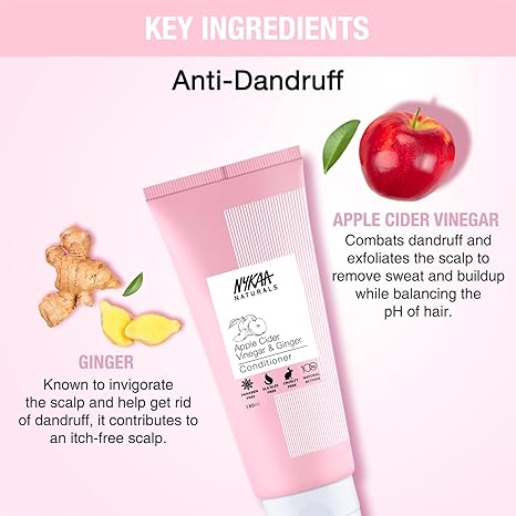 Nykaa Naturals Apple Cider Vinegar & Ginger Anti-Dandruff Conditioner - 180 ml