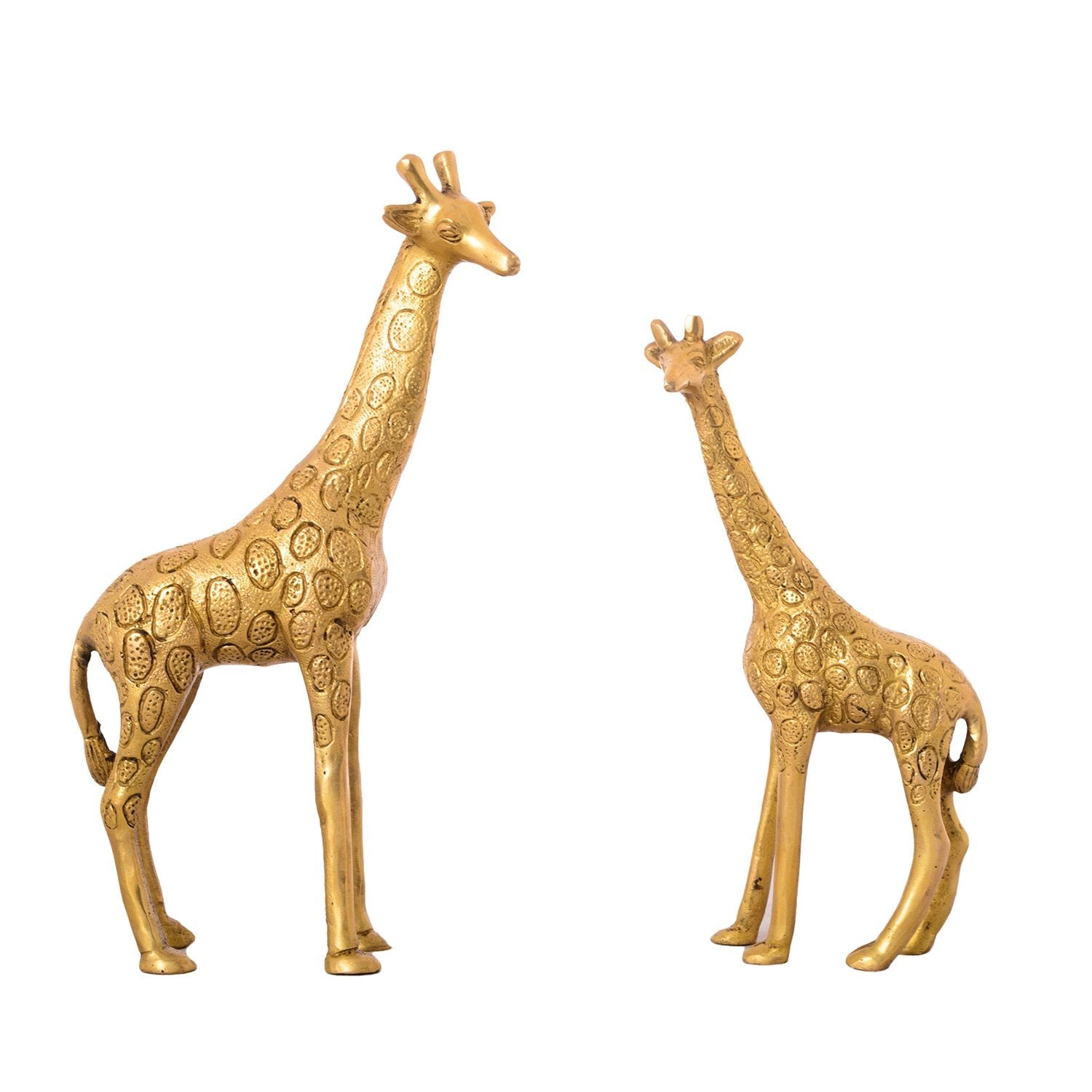 Ecraftindia Decorative Giraffe Brass Showpiece | Gold