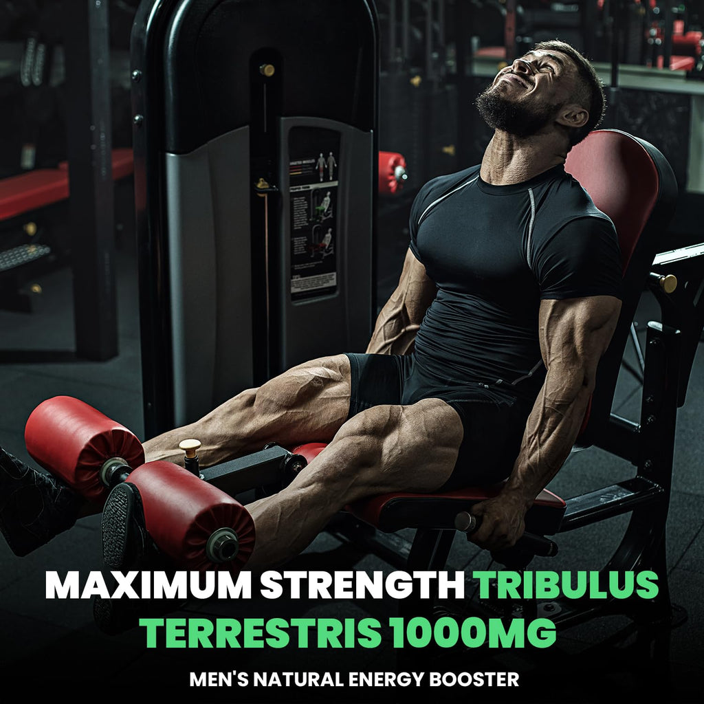 Naturyz Testo-6 Plant based Supplement For Men 2100mg per serving with Maximum Strength 1000mg Tribulus Terrestris, Safed Musli, Kaunj, Ashwagandha, Fenugreek & Panax Ginseng for Muscle gain, Stamina & Strength - 50 Tablets