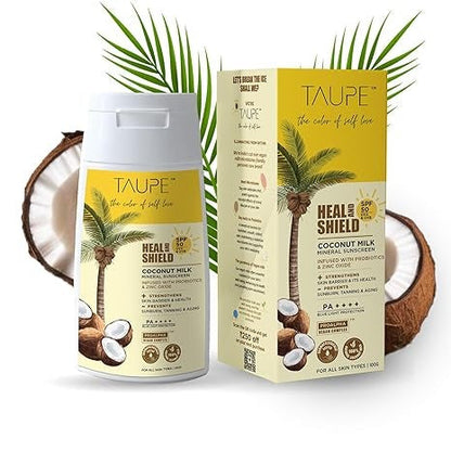 Taupe Natural Coconut Milk Mineral Sunscreen For All Skin Type Broad Spectrum SPF 50 - 100 ml