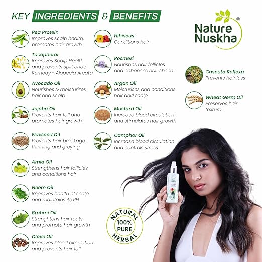 Nature Nuskha Protein Rich Hair Growth Oil with Rosemary - 100 ml