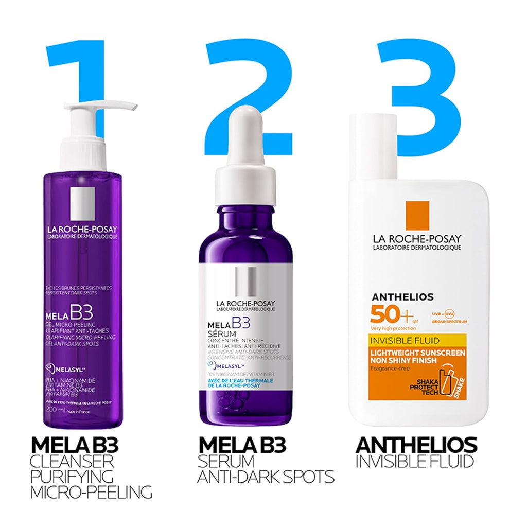 La Roche-Posay Mela B3 Anti-Dark Spots Face Wash for Pigmented skin| Micro-Peeling Exfoliating Anti-Pigmentation Cleanser with Melasyl & Niacinamide, 200 ml