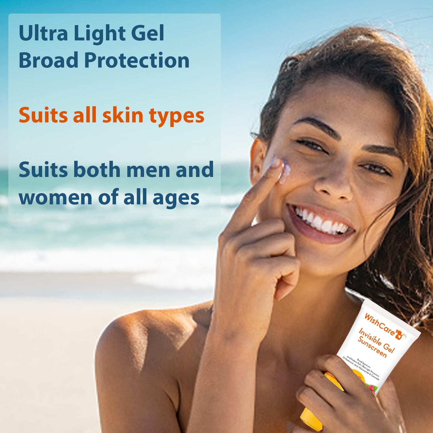 WishCare Invisible Gel Sunscreen SPF 50+ PA++++ - 50 gms