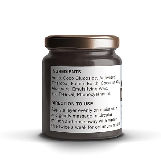 Naturaleza Castile Charcoal With Tea Tree Oil Face Scrub - 100 gms