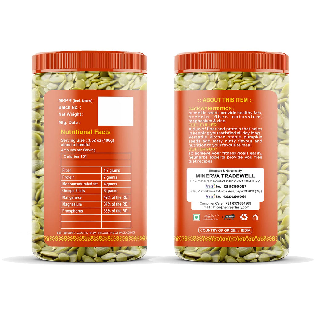 GreenFinity Healthy Seeds Combo- Pumpkin, Sunflower, (200g Each), Chia and Flax Seeds (250g Each) | Rich in Omega 3, Fiber, Raw Seeds for Weight Management, Immunity Booster, Healthy Heart (Pack of 4)