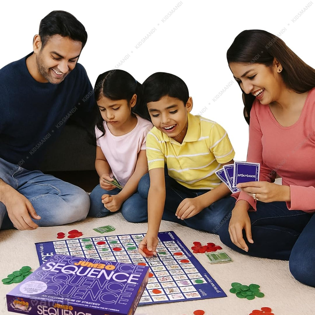 Kids Mandi The Original Jumbo Sequence® Board Game with Foldable Mat