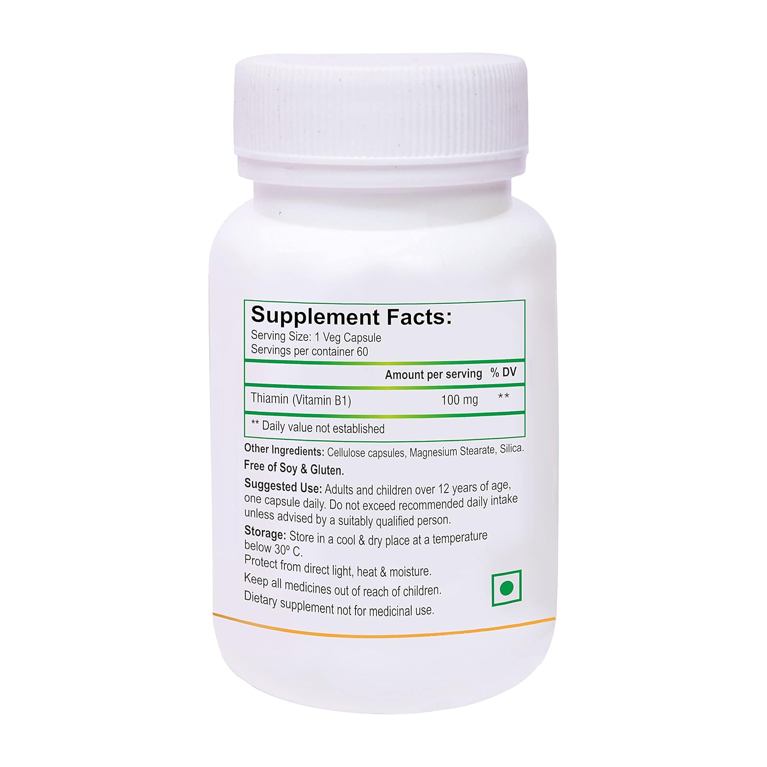 Biotrex Nutraceuticals Thiamin (Vitamin B1) - 60 Veg Capsules