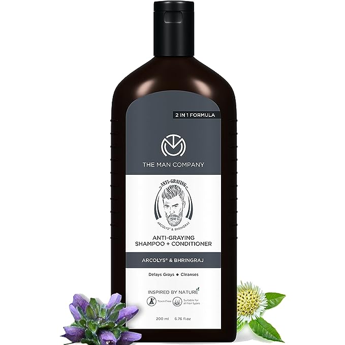The Man Company Anti-Graying 2-in-1 Shampoo & Conditioner for Men - 200ml