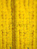 Artificial Marigold Garland Mala Flower Genda Phool Long for Decoration Yellow