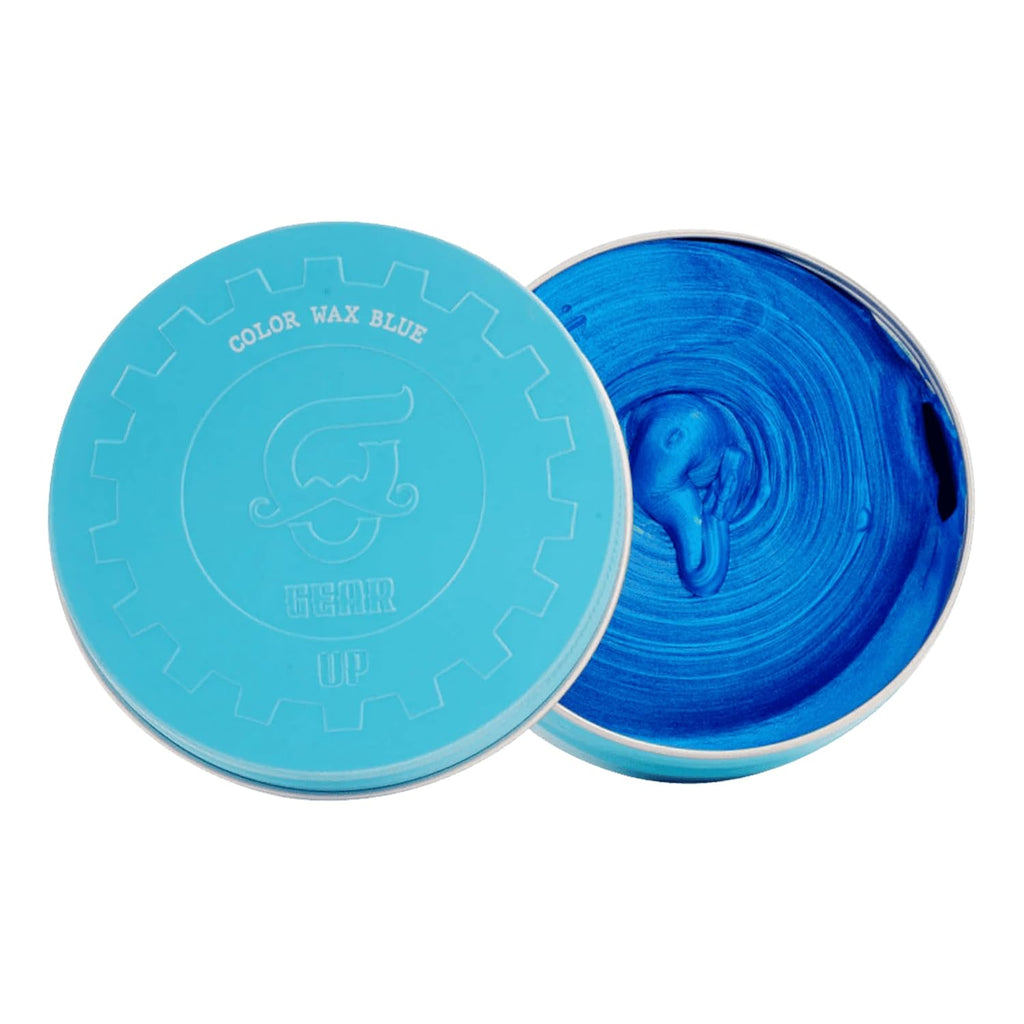 Beauty Garage Gear Up Hair & Beard Blue Color Wax Bold Blue Hue | Flexible Hold with Hair-Loving Oils, 100g