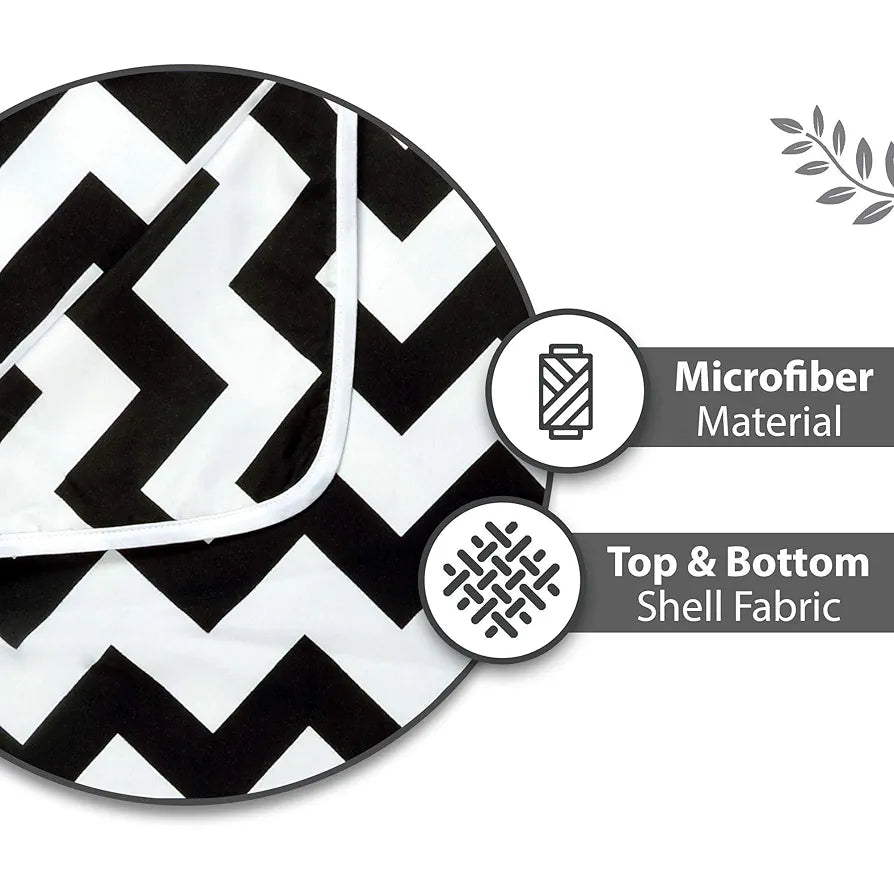 Divine Casa 120 GSM Microfiber Double Dohar Soft & Lightweight Throw Blanket Zig-Zag Pattern Colour Anthracite