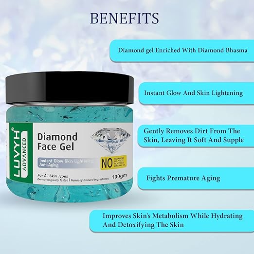 Luvyh Diamond Face Gel and moisturizer - 100 gms