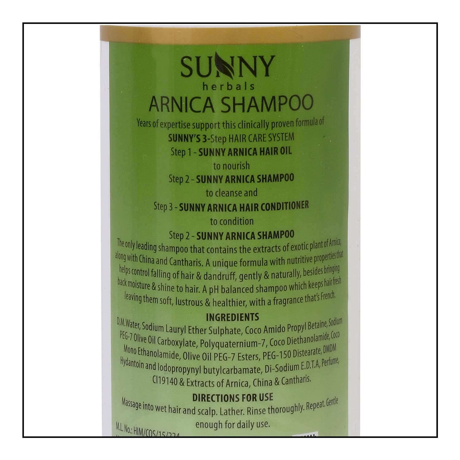 Sunny Herbals New & Improved pH Balanced Arnica Shampoo - 150 ml (Pack of 3)