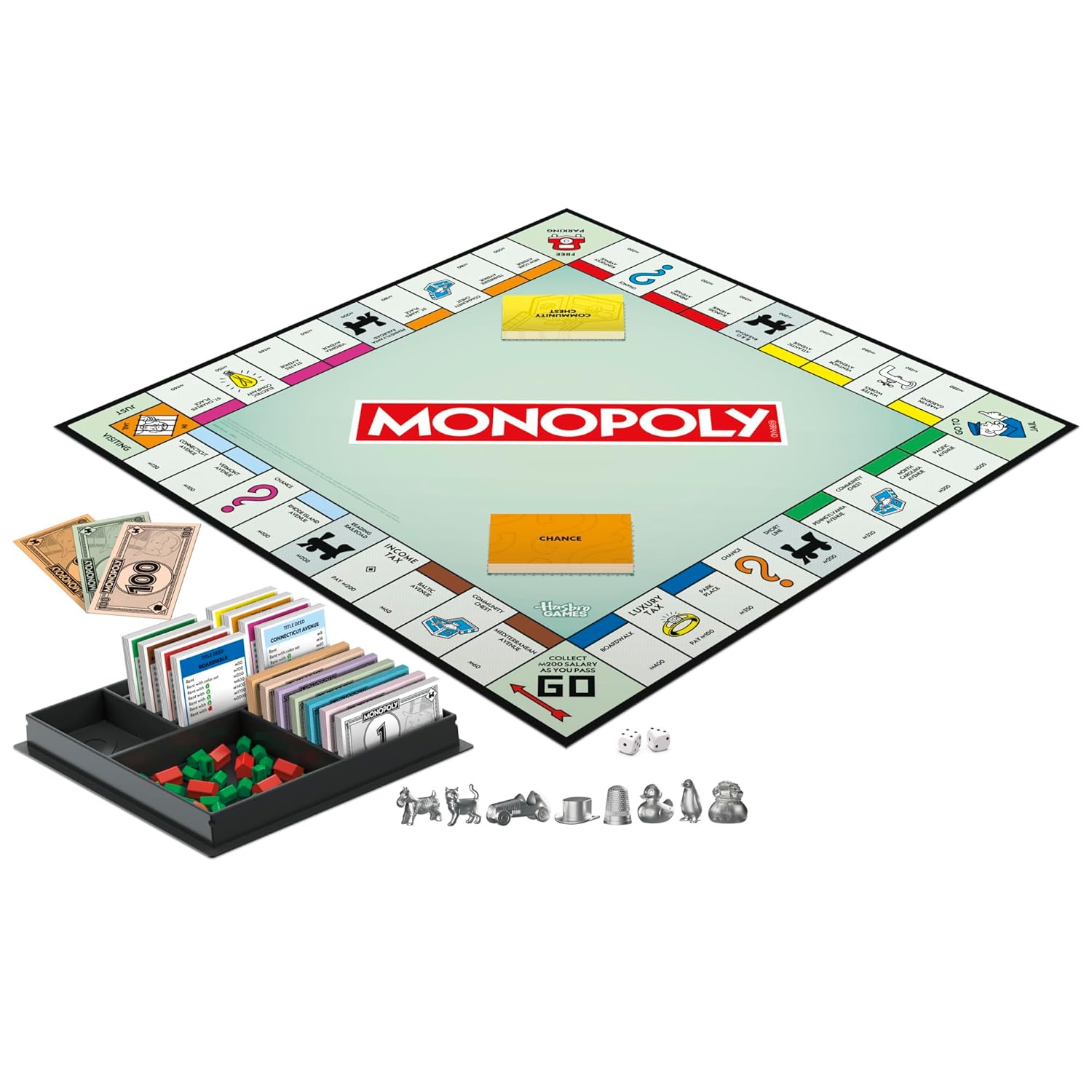 Hasbro Gaming Monopoly Bid Game Quick-Playing Card Game For 4 Players