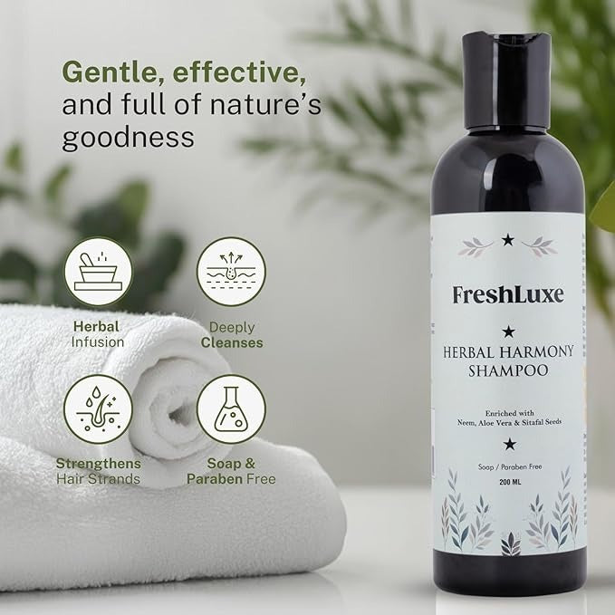 FreshLuxe Herbal Harmony Shampoo - 200 ml