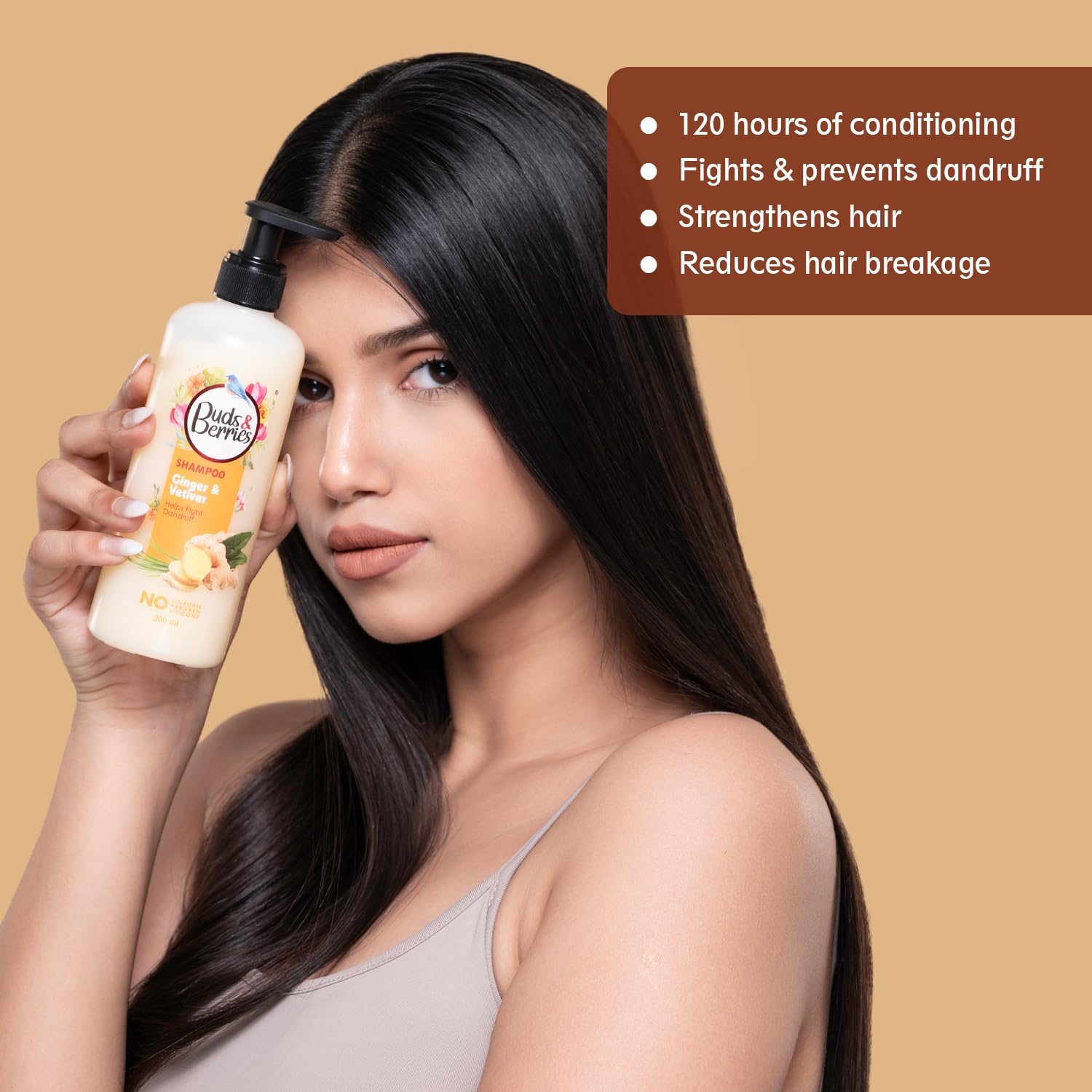 Buds & Berries Ginger and Vetiver Dandruff Control Shampoo - 300 ml