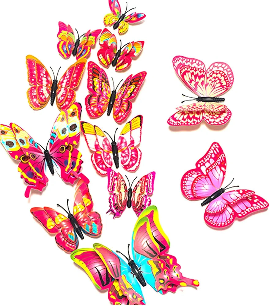 Rangoli Butterfly Wall Stick or Magnet Self Adhesive Removable PVC Design-20