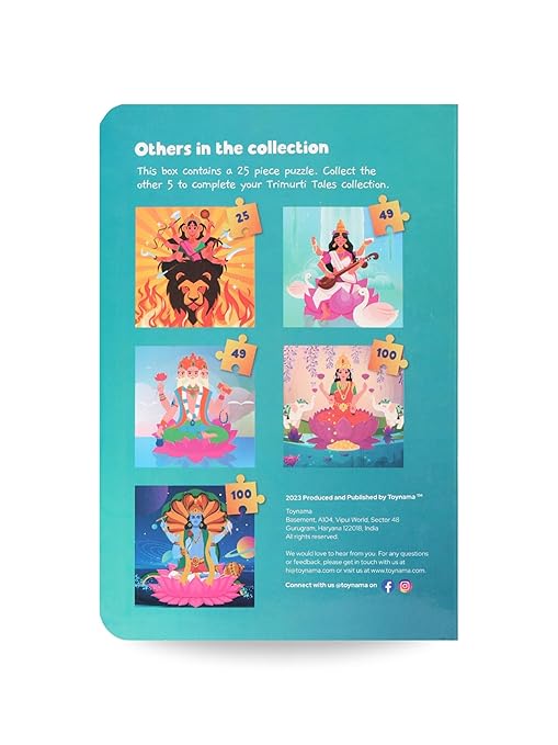 Toynama Educational Toys for Kids - Shiva 25 Pcs Jigsaw Puzzles Ages 3+ | Cultural Interactive Learning