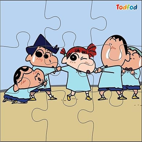TodFod Wooden Jigsaw Puzzles Toy for Kids & Children Shinchan 54 Pieces 6 in 1 Jigsaw Puzzles