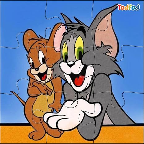 TodFod Wooden Jigsaw Puzzles Toy for Kids & Children Tom & Jerry 54 Pieces 6 in 1 Jigsaw Puzzles