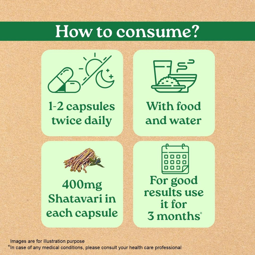 A TATA Product -Organic India Shatavari Capsules, 60 Capsules, Supports Womenâ€™s Health, Whole Herb*, Certified Organic, No Added Fillers or Chemicals