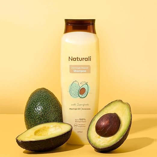 Naturali Damage Repair Shampoo with Moringa Oil & Avocado - 370 ml