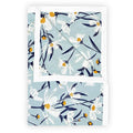 Divine Casa Floret 100% Cotton Double Dohar 120 GSM Soft & Lightweight Throw Blanket Colour Water Orchid