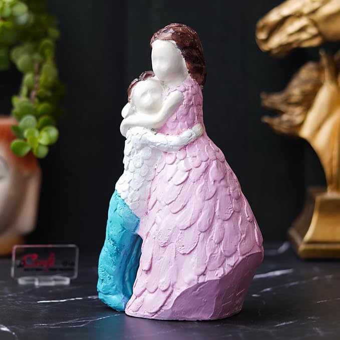 Ecraftindia Polyresin Brother & Sister Idol Decorative Showpiece for Home Decor