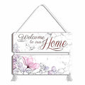 Blue Finch Welcome To Our Home Wall Hanging Decor Sign for Home Door Decoration and Livingroom