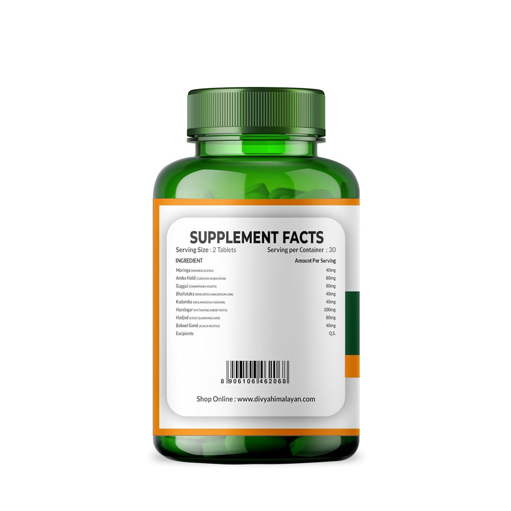 Divya Himalayan Plant-Based Joint Care Supplement,60 Capsule,Improves Joint Flexibility,Relieves Inflammation,1 Count