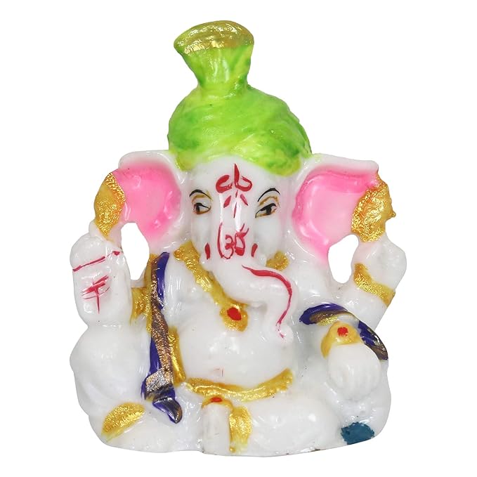 Ecraftindia Decorative Lord Ganesha Idol for Car Dashboard | Home Temple and Office Desks