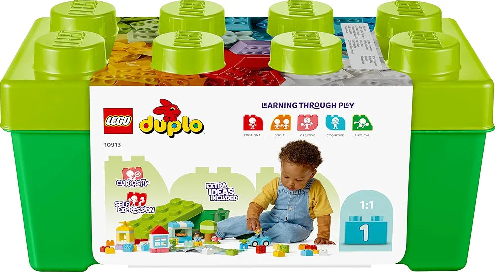 Lego 10913 DUPLO Classic Brick Box Building Set with Storage,First Bricks Learning Toy for Toddlers , 65 Pcs