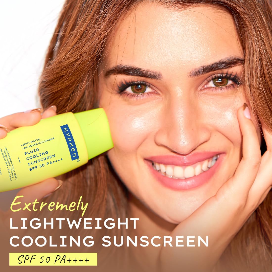 Hyphen Fluid Cooling Sunscreen SPF 50 PA++++ | Ultra Lightweight | Oily, Combination, Normal Skin | Clinically Tested (In-Vitro), Protects upto 8Hrs | Non-greasy & Fast Absorbing | For Men & Women-50ml