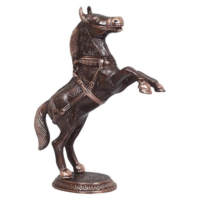 Ecraftindia Decorative Jumping Horse Antique Showpiece