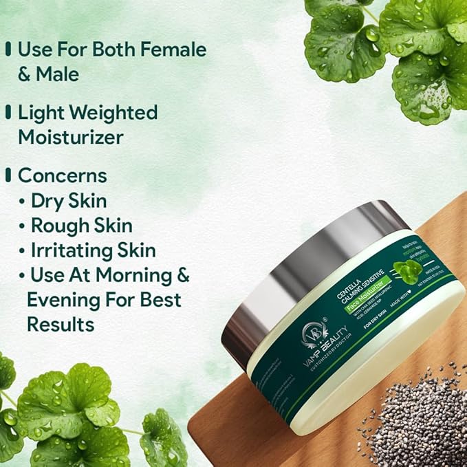 Vamp Beauty Centella Calming Sensitive Face Moisturizer - 50 Gms