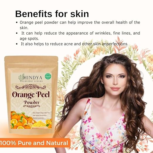Hindya Ayurvedic Luxury Orange Peel Powder For Skin Face Pack - 100 gms